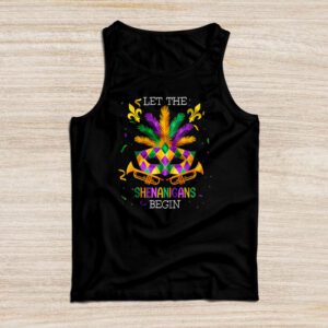 Let The Shenanigans Begin Mardi Gras Lips Kids Men Women Tank Top