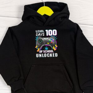 Level 100 Days Of School Unlocked Boys 100th Day Of School Hoodie 1 4