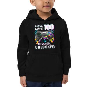 Level 100 Days Of School Unlocked Boys 100th Day Of School Hoodie 2 4