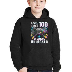 Level 100 Days Of School Unlocked Boys 100th Day Of School Hoodie 3 4