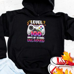 Level 100 Days Of School Unlocked Boys 100th Day Of School Hoodie