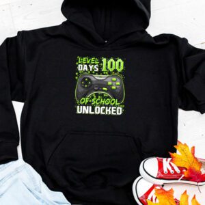 Level 100 Days Of School Unlocked Boys 100th Day Of School Hoodie