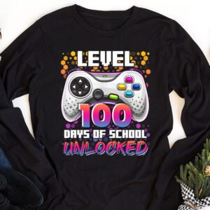 Level 100 Days Of School Unlocked Boys 100th Day Of School Longsleeve Tee 1 2