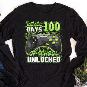 Level 100 Days Of School Unlocked Boys 100th Day Of School Longsleeve Tee 1 3