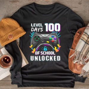 Level 100 Days Of School Unlocked Boys 100th Day Of School Longsleeve Tee