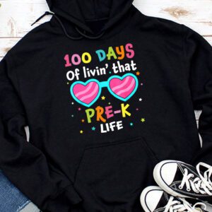 Living 100 Days Of School Pre-k Life Teachers Boys Girls Hoodie