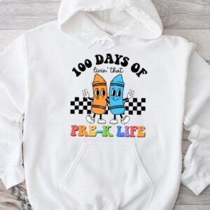 Living 100 Days Of School Pre-k Life Teachers Boys Girls Hoodie