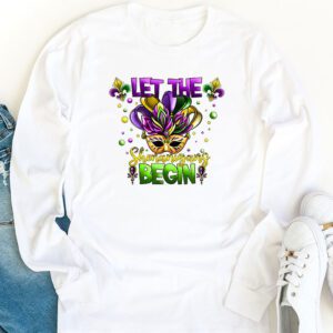 Mardi Gras Costume Let The Shenanigans Begin Mask Longsleeve Tee 1 3