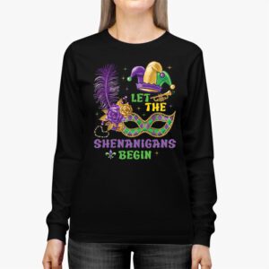 Mardi Gras Costume Let The Shenanigans Begin Mask Longsleeve Tee 2 1