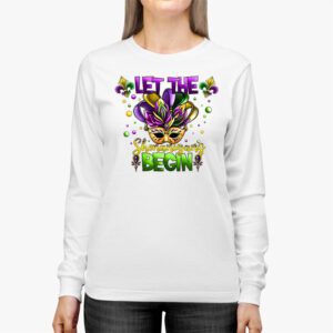 Mardi Gras Costume Let The Shenanigans Begin Mask Longsleeve Tee 2 3