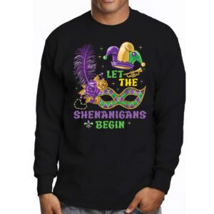 Mardi Gras Costume Let The Shenanigans Begin Mask Longsleeve Tee 3 1