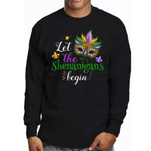 Mardi Gras Costume Let The Shenanigans Begin Mask Longsleeve Tee 3 2