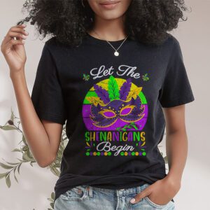 Mardi Gras Costume Let The Shenanigans Begin Mask T Shirt 1