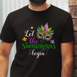 Mardi Gras Costume Let The Shenanigans Begin Mask T Shirt 2 2