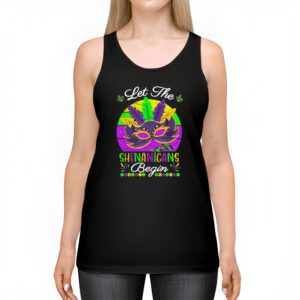 Mardi Gras Costume Let The Shenanigans Begin Mask Tank Top 2