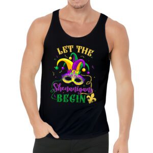 Mardi Gras Costume Let The Shenanigans Begin Mask Tank Top 3 4