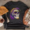 Mardi Gras Costume Sugar Skull Carnival Party Men Women Kid Longsleeve Tee