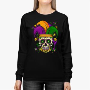 Mardi Gras Costume Sugar Skull Carnival Party Men Women Kid Longsleeve Tee 2 1