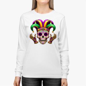 Mardi Gras Costume Sugar Skull Carnival Party Men Women Kid Longsleeve Tee 2 2