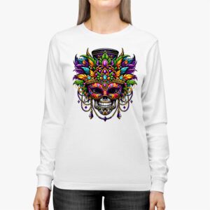 Mardi Gras Costume Sugar Skull Carnival Party Men Women Kid Longsleeve Tee 2 3