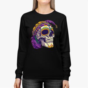 Mardi Gras Costume Sugar Skull Carnival Party Men Women Kid Longsleeve Tee 2