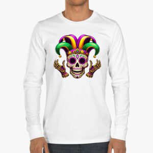 Mardi Gras Costume Sugar Skull Carnival Party Men Women Kid Longsleeve Tee 3 2