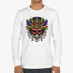 Mardi Gras Costume Sugar Skull Carnival Party Men Women Kid Longsleeve Tee 3 3