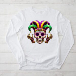 Mardi Gras Costume Sugar Skull Carnival Party Men Women Kid Longsleeve Tee