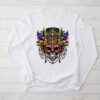 Mardi Gras Costume Sugar Skull Carnival Party Men Women Kid Longsleeve Tee