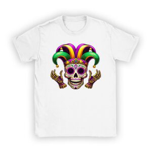 Mardi Gras Costume Sugar Skull Carnival Party Men Women Kid T-Shirt