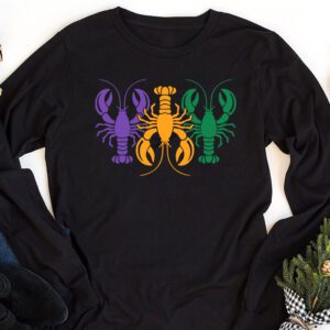 Mardi Gras Crawfish Jester hat Bead Tee New Orleans Gifts Longsleeve Tee 1 1