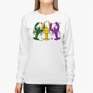 Mardi Gras Crawfish Jester hat Bead Tee New Orleans Gifts Longsleeve Tee 2 2