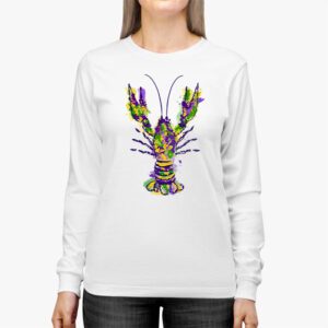 Mardi Gras Crawfish Jester hat Bead Tee New Orleans Gifts Longsleeve Tee 2