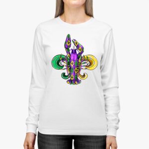 Mardi Gras Crawfish Jester hat Bead Tee New Orleans Gifts Longsleeve Tee 2 4