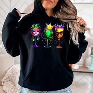 Mardi Gras Glass Of Wine Funny Drinking Wine Festival Parade Hoodie 1 1