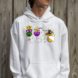 Mardi Gras Glass Of Wine Funny Drinking Wine Festival Parade Hoodie 2 4