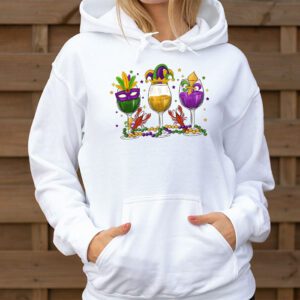 Mardi Gras Glass Of Wine Funny Drinking Wine Festival Parade Hoodie 3 2