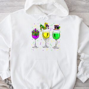 Mardi Gras Glass Of Wine Funny Drinking Wine Festival Parade Hoodie