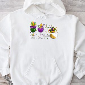 Mardi Gras Glass Of Wine Funny Drinking Wine Festival Parade Hoodie