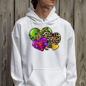 Mardi Gras Hearts Cute Outfit Women Girls Kids Toddler Hoodie 2 1