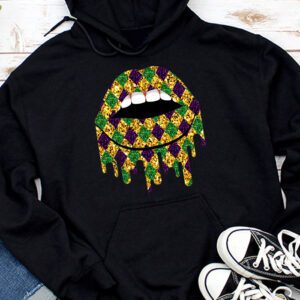 Mardi Gras Lips Queen Carnival Trendy 2024 Leopard Louisiana Hoodie