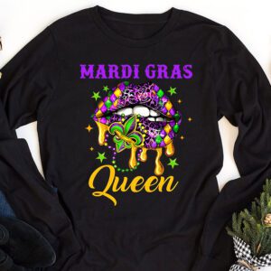 Mardi Gras Queen Parade Costume Party Women Gift Mardi Gras Longsleeve Tee 1 3