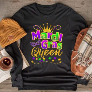 Mardi Gras Queen Parade Costume Party Women Gift Mardi Gras Longsleeve Tee