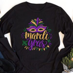 Mardi Gras Shirts For Women Kids Men Beads Mask Feathers Hat Longsleeve Tee 1 1