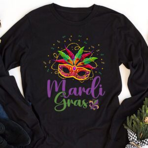 Mardi Gras Shirts For Women Kids Men Beads Mask Feathers Hat Longsleeve Tee 1