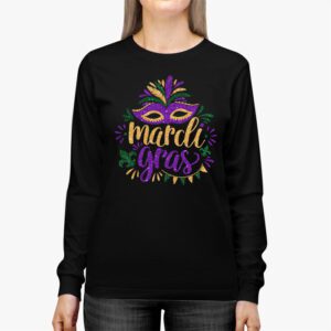 Mardi Gras Shirts For Women Kids Men Beads Mask Feathers Hat Longsleeve Tee 2 1