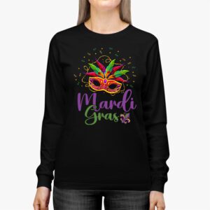 Mardi Gras Shirts For Women Kids Men Beads Mask Feathers Hat Longsleeve Tee 2