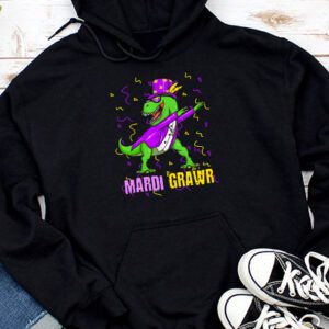 Mardi Grawr T-Rex Dino Toddler Kids Mardi Gras Boys Gift Hoodie