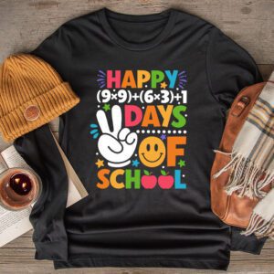 Math Formula 100 Days Of School Funny Math Teacher 100th Day Longsleeve Tee