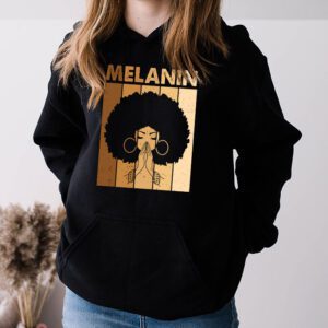 Melanin Afro Natural Hair Queen Cute Black Girl Magic Gift Hoodie 3 4